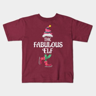 The Fabulous Elf Christmas Matching Pajama Family Party Gift Kids T-Shirt